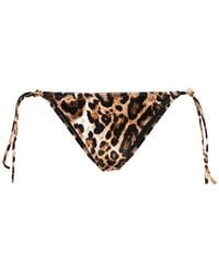 Vetements - Leopard-Print Velour Bikini Bottoms - Lyst