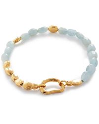 Monica Vinader - Bracelet Rio Aquamarine à perles - Lyst
