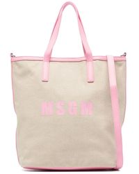 MSGM - Bolso shopper pequeño con logo - Lyst