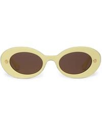 Nanushka - Giva Oval-Frame Sunglasses - Lyst