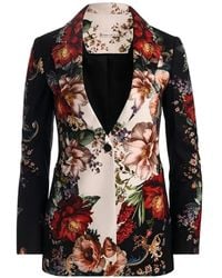 Alice + Olivia - Breann Floral-Print Blazer - Lyst