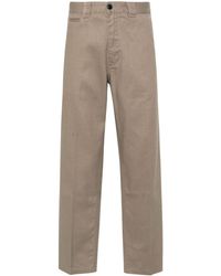 BOSS - Pressed-crease Twill Tapered Trousers - Lyst