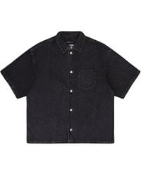 Purple Brand - Camicia Denim A Maniche Corte - Lyst