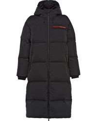 Prada Linea Rossa Technical Puffer Coat - Black
