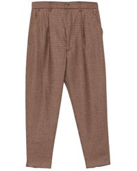 Eleventy - Houndstooth-Pattern Pleated Trousers - Lyst
