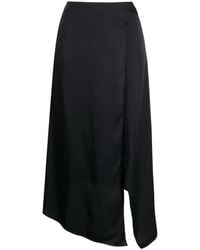 Stella McCartney - Asymmetric High-Waisted Midi Skirt - Lyst