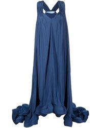 Lanvin - Kleid mit Rüschensaum - Lyst