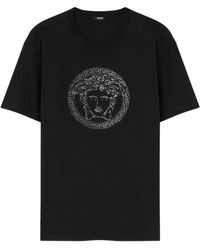 Versace - Medusa bestickte T -Shirt - Lyst