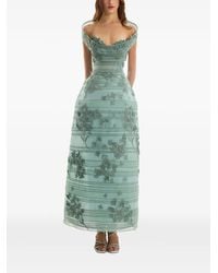 Gemy Maalouf - Off-Shoulder Embroidered Midi Dress - Lyst
