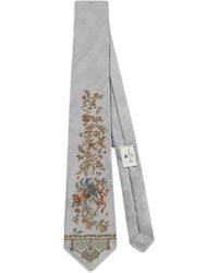 Etro - Jacquard Flora Fauna Motif Tie - Lyst