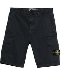 Stone Island - Compass Patch Cargo Shorts - Lyst