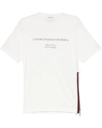 Undercover - Slogan-Print Zip-Detail T-Shirt - Lyst