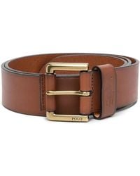 Polo Ralph Lauren - Embossed-Logo Leather Belt - Lyst