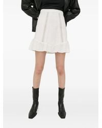 The Kooples - Embroidered Ruffled Mini Skirt - Lyst