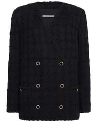 Alessandra Rich - Tweed Double-Breasted Jacket - Lyst