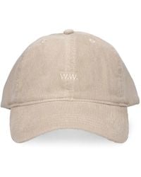 WOOD WOOD - Ww Corduroy Logo-Embroidered Baseball Cap - Lyst