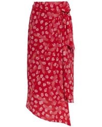 Isabel Marant - Faniry Floral-Print Silk Skirt - Lyst