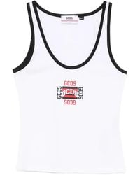 Gcds - Logo-Print Contrast-Trim Tank Top - Lyst