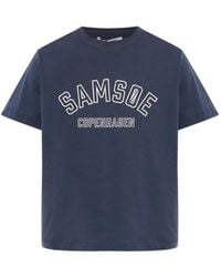 Samsøe & Samsøe - Sacamino Logo-Print T-Shirt - Lyst
