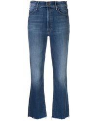 Mother Jeans svasati a vita media - Blu