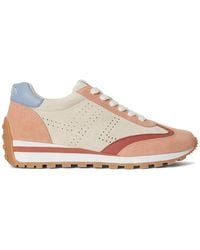 Ralph Lauren - Dani Perforated Suede Trainer - Lyst