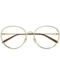 Chloé - Brille Mit Logo-Schild Am Bügel - Lyst