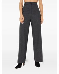 Yves Salomon - Buttoned Wide-Leg Trousers - Lyst