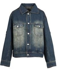 VIVAMUS - Lace-Embellished Denim Jacket - Lyst