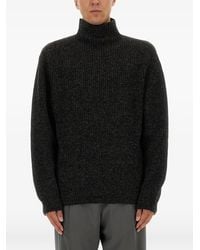 Lemaire - High-Neck Ribbed Sweater - Lyst