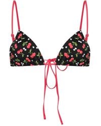 Frankie's Bikinis - Lumia Cherry-print Bikini Top - Lyst