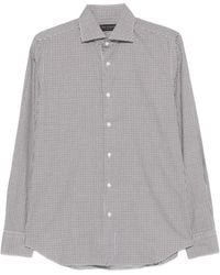 Dell'Oglio - Camisa A Cuadros Con Botones - Lyst