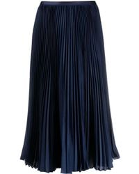Polo Ralph Lauren - High-Waist-Midirock Mit Falten - Lyst