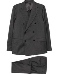 Lardini - Pinstripe Double-Breasted Suit - Lyst