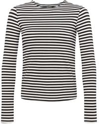 L'Agence - Tess Striped Long-Sleeve Top - Lyst