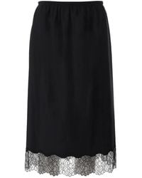 Carven - Lace-Trimmed Wool Skirt - Lyst