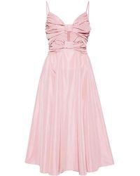 STAUD - Dayanara Bow-Embellished Midi Dress - Lyst