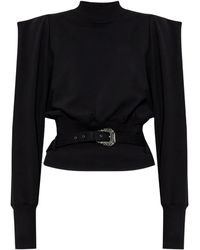 Versace Jeans Couture - Cotton Belted Sweatshirt - Lyst