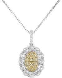 HYT Jewelry - 18Kt And Platinum Diamond Necklace - Lyst