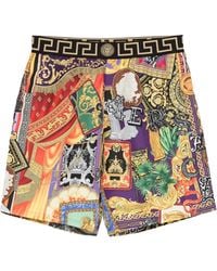 Versace - Baroque-Print Swim Shorts - Lyst