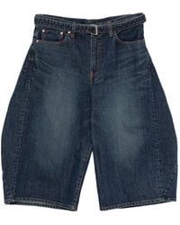 Sacai - Buttoned Belted Shorts - Lyst