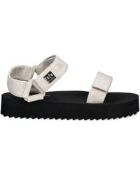 ARMANI EXCHANGE - Double-Strap Platform Sandals - Lyst