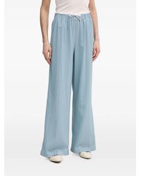 GAUDI - Pantalon À Rayures Et Taille Nouée - Lyst