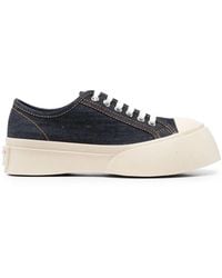 Marni - Plateau-Sneakers Aus Denim - Lyst