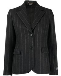 Versace - Ges Blazer Mit Nadelstreifen - Lyst
