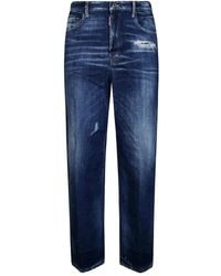 DSquared² - Distressed Straight Jeans - Lyst