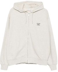 Drole de Monsieur - Logo-Detail Zip-Fastening Hoodie - Lyst