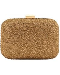 Gemy Maalouf - Crystal-Embellished Crepe Clutch Bag - Lyst