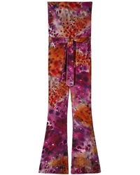 Patrizia Pepe - Floral-Print Strapless Jumpsuit - Lyst
