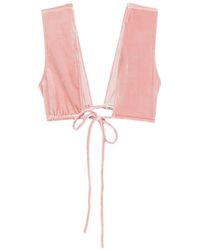 Veronique Leroy - Haut De Bikini En Velours - Lyst