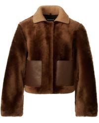 Fabiana Filippi - Leather-Panel Shearling Jacket - Lyst